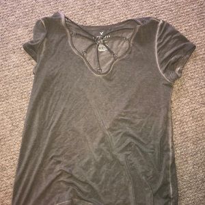 american eagle army green t shirt w design